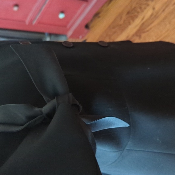 Giorgio Armani Italian Black Wool Blend Old Money Jacket W/ Silk Trim Sz 12 - Picture 2 of 11